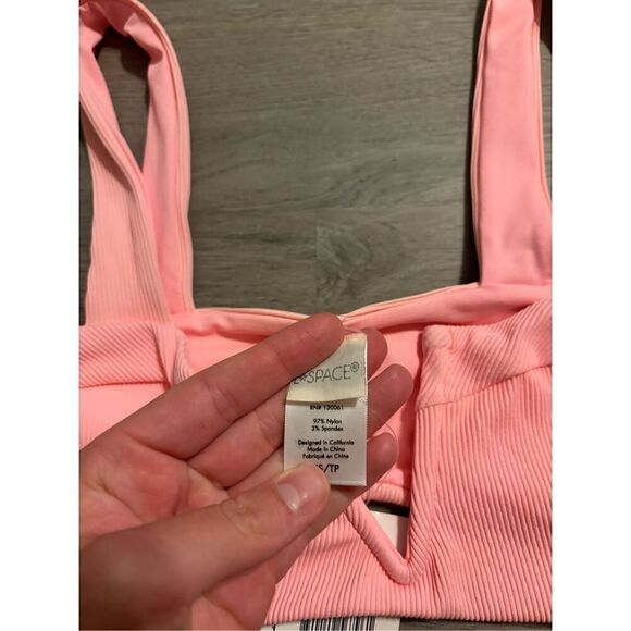 L*Space Light Pink Lee Lee Bikini Top Sz XS NWT - Picture 3 of 4
